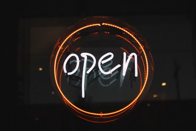open, illuminated, light, neon light, sign, entry, neon sign, signage, open sign, open, open, open, open, open. Creative stay write-ups: local business types