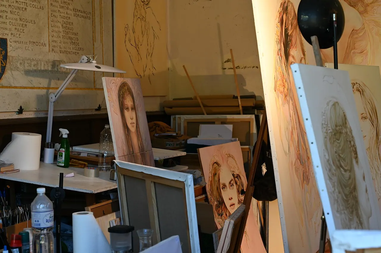 workshop, painter's workshop, atelier, paintings, easel, art, painting, atelier, atelier, atelier, atelier, atelier, easel, easel, easel