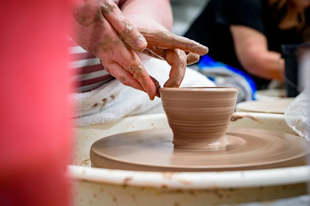 Pottery class, Jaycee Park, USA. Haystack and Watershed summer workshop costs compared: the published fee lines
