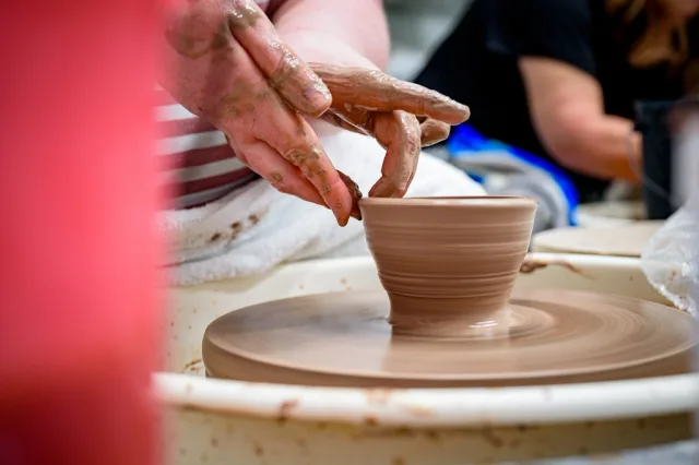 Pottery class, Jaycee Park, USA. Haystack and Watershed summer workshop costs compared: the published fee lines